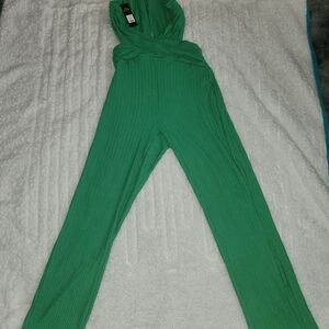 Fashion Nova Vibrant Green Jumpsuit